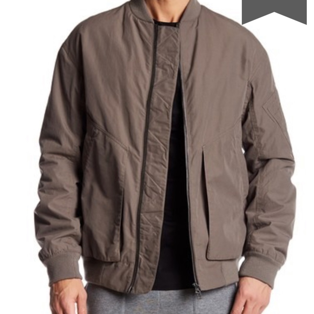 Helmut Lang Wool Trim Bomber Jacket